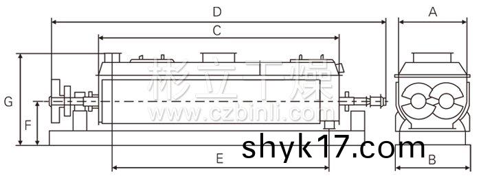 空(kong)心(xin)槳葉榦燥機結(jie)構示(shi)意圖